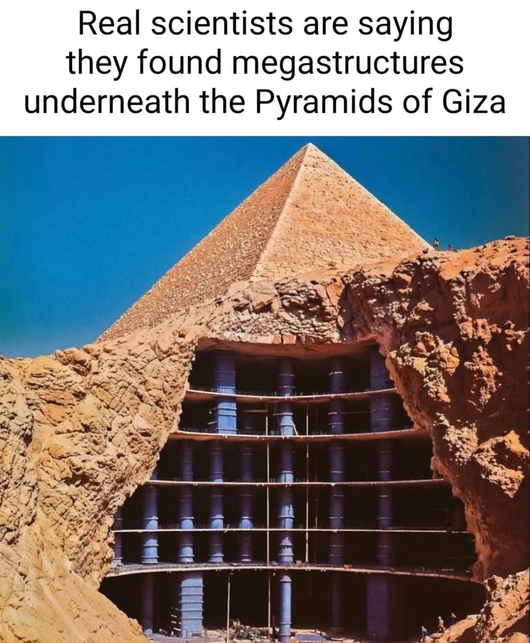 BREAKING: Megastructures found under the Pyramids of Giza... or is it just another meme?