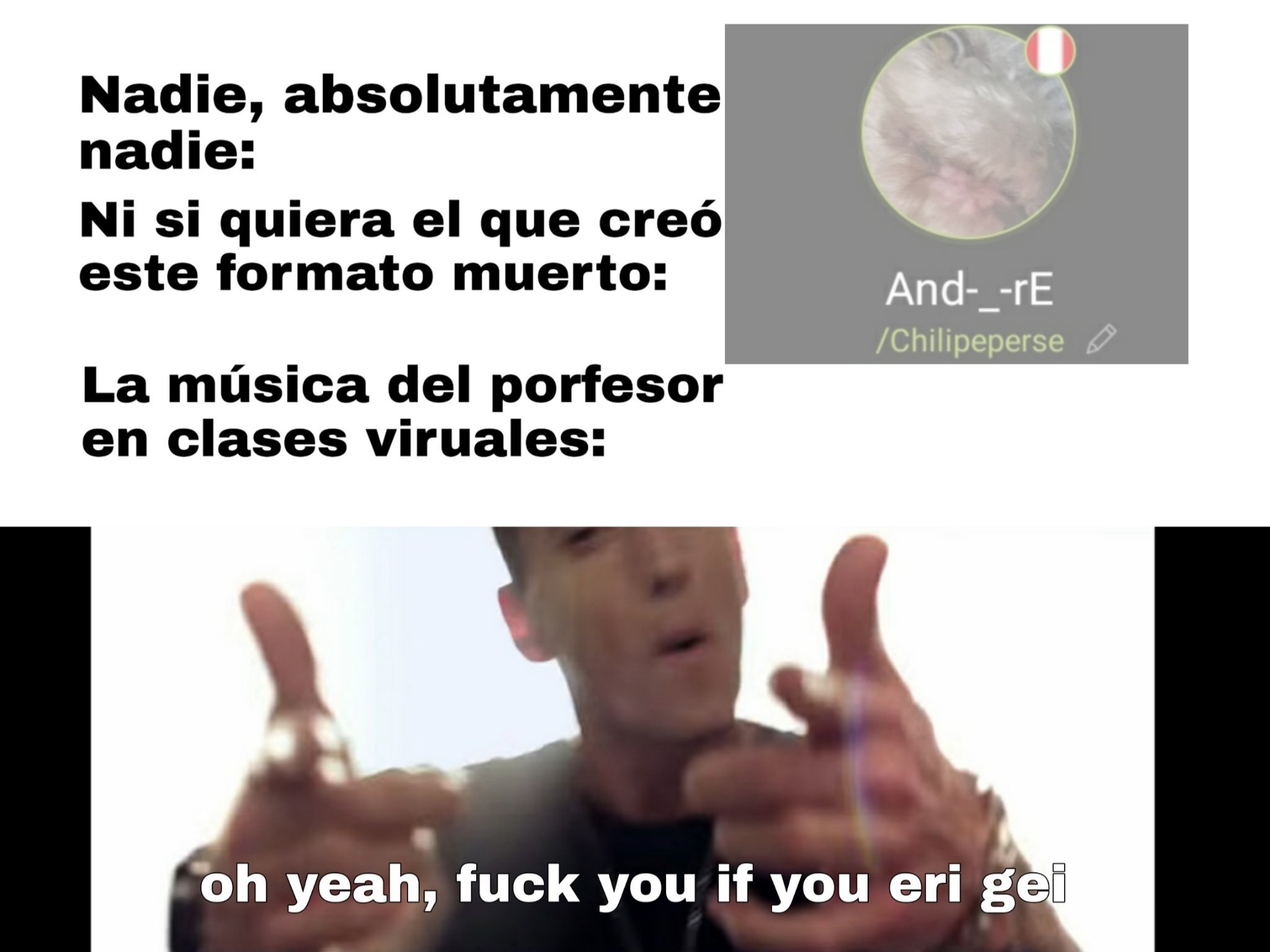 A mi profesor le gusta Eminem - meme