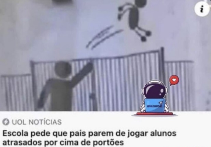 1 HORA DE MEMES EM IMAGENS - BRIGA NO PORTÃO DA ESCOLA