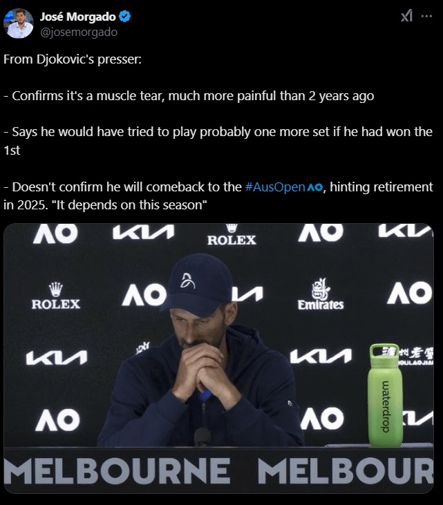 Djokovic injury meme news