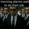 Morning alarms waiting