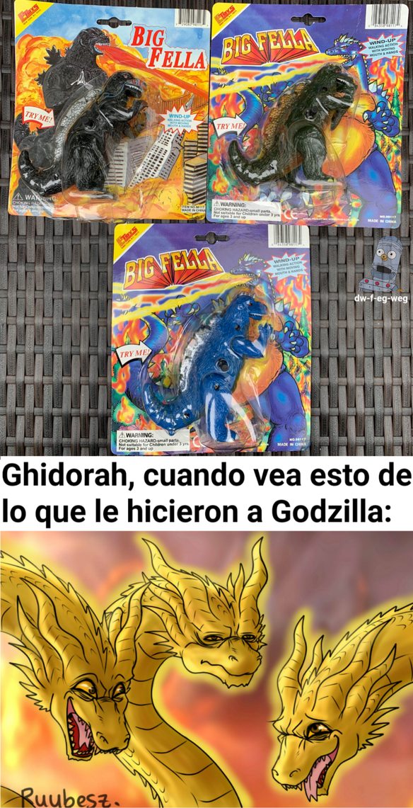 Ahora no sabe porque Godzilla estaría tan traumado al ver esto :facepalm: - meme