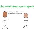 Porque brasileiros falam português
