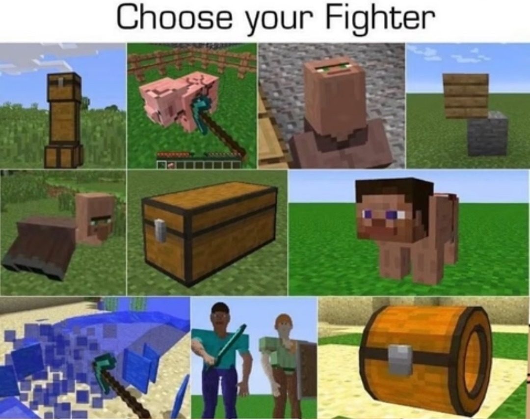 a normal game of craftmine - meme