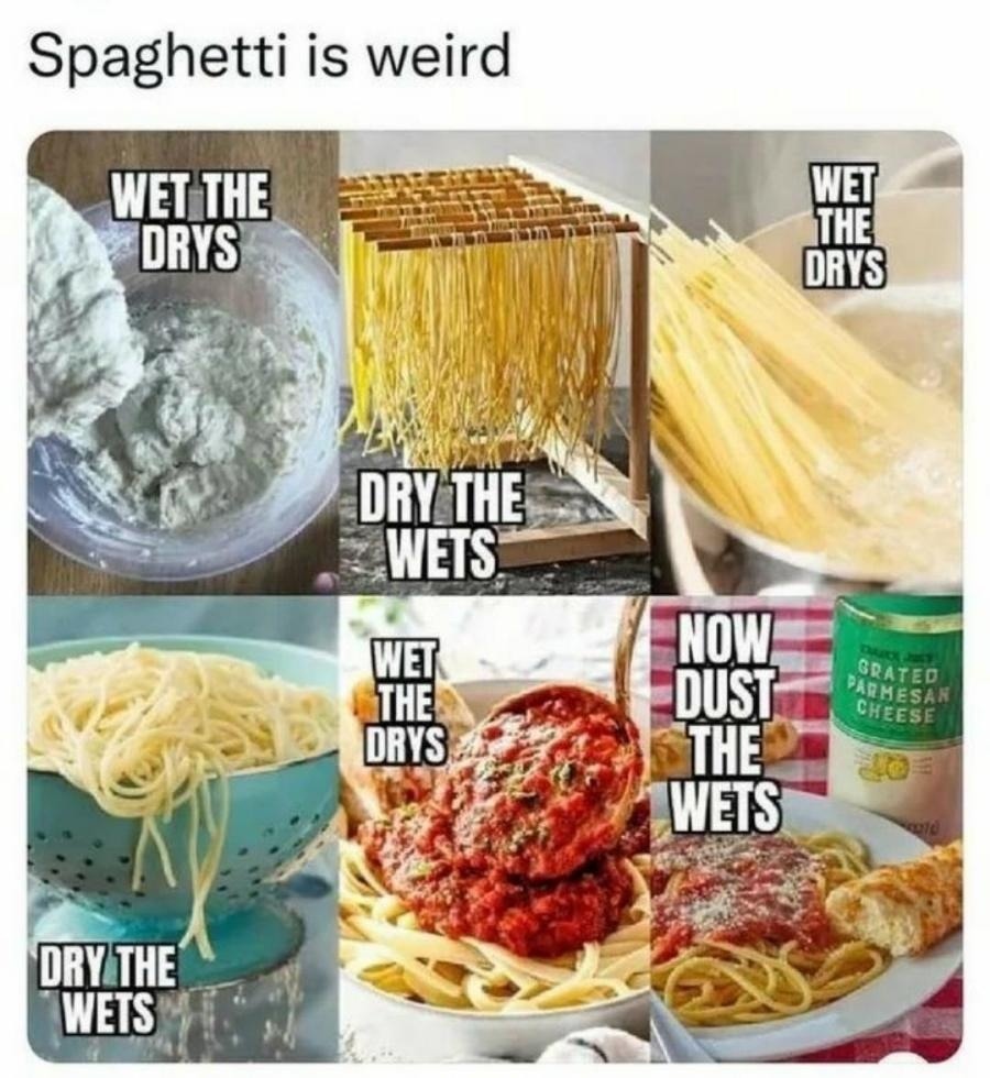 Spaghetti is complicated - meme