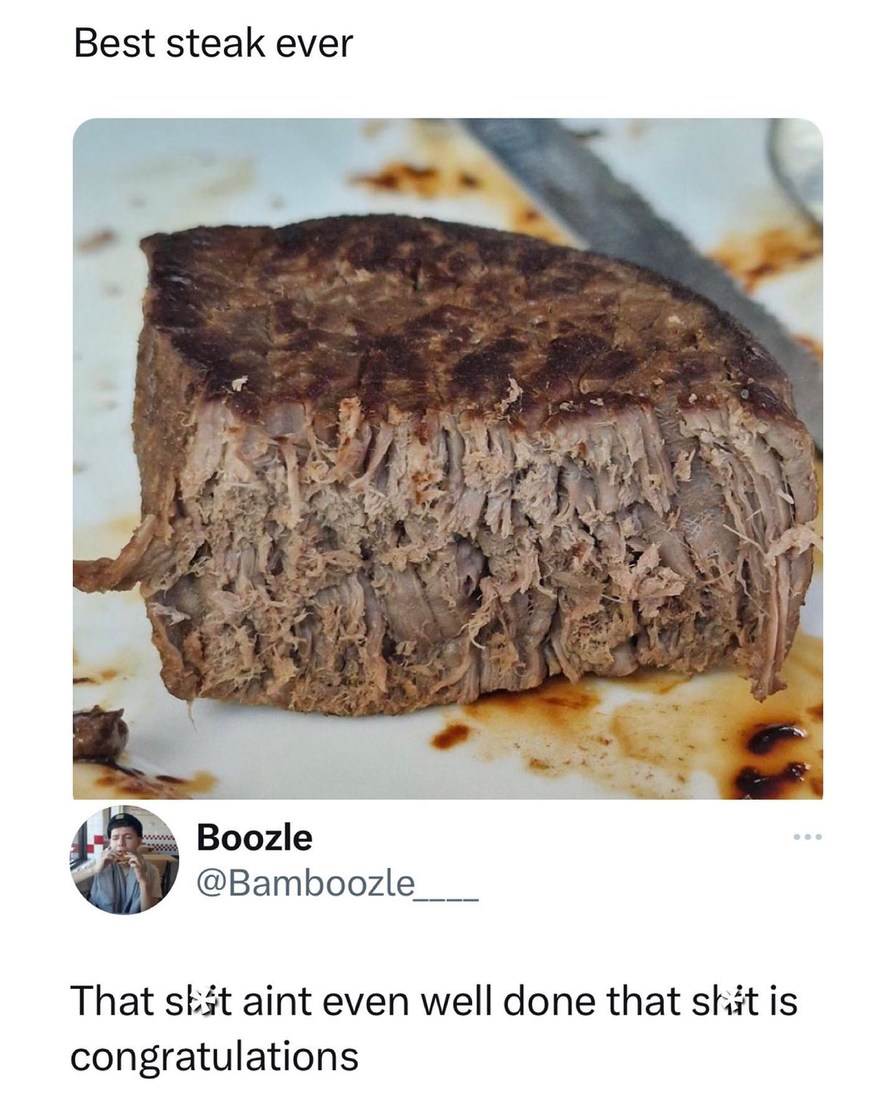 Legend has it whoever eating that is still chewing - meme