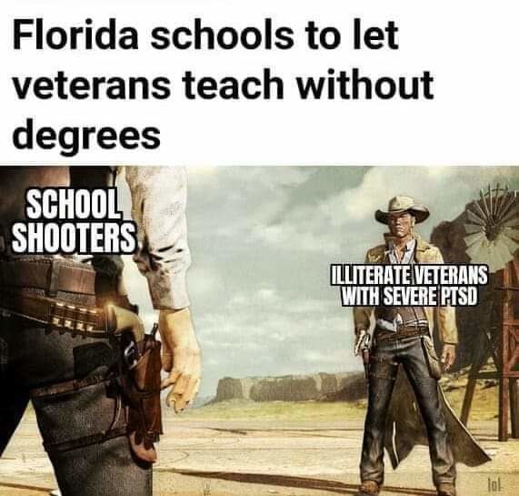 dongs in a veteran - meme