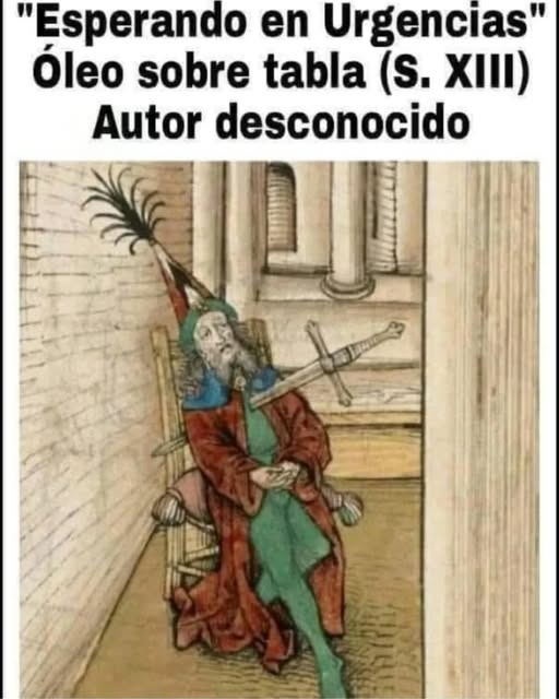 óleo sobre tabla: urgencias, siglo XIII - meme