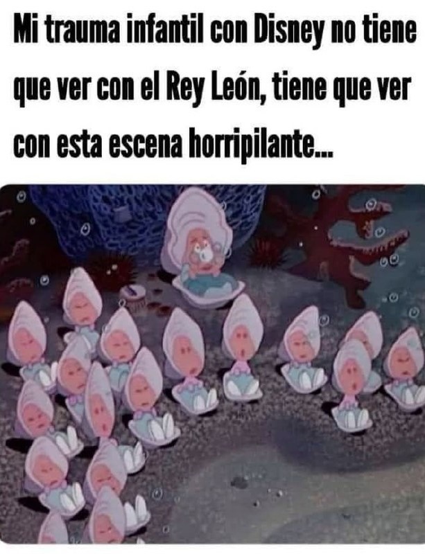 mi trauma infantil viene de aquí y no del rey león - meme