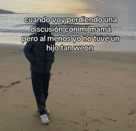 Pierdo la discusión con mi mamá pero al menos no crié un weón - meme