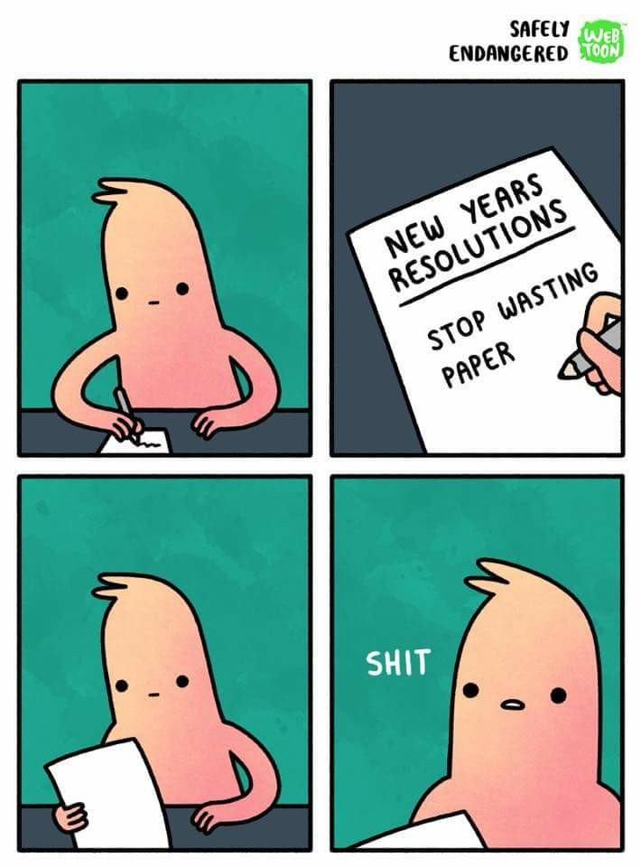New years resolutions ruined life - meme