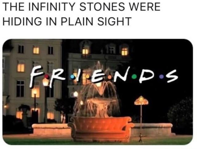The infinity stones were hiding in plain sight - meme