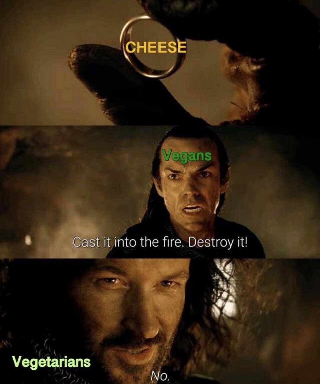 One cheese to find them all - meme