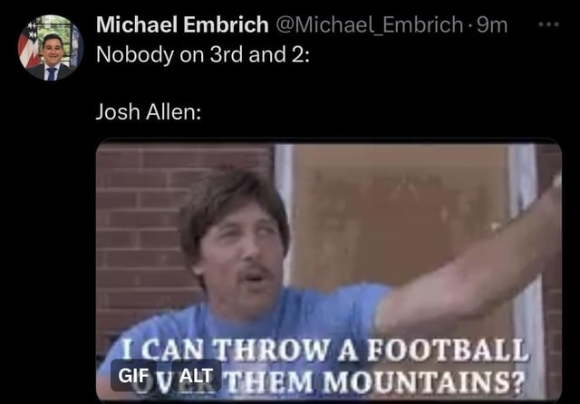 Josh Allen playoffs meme