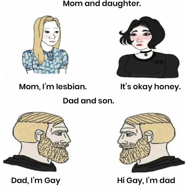 Mom I'm lesbian - meme