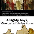 The Gospel of John reading time, boys