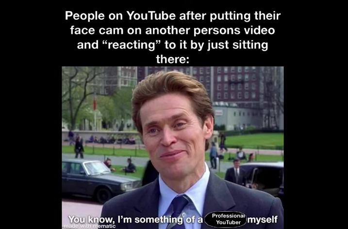 I'm a YouTuber but I never do this, or haven't yet anyway XD - meme