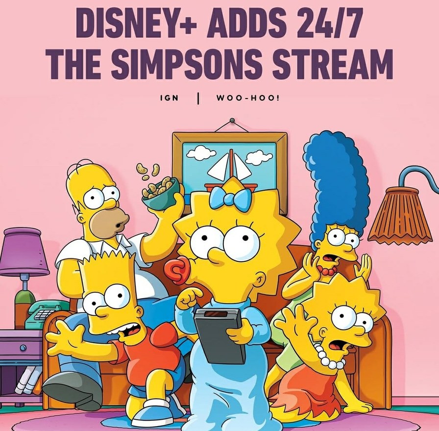 Disney+ just dropped a 24/7 Simpsons stream... Here we go, folks! - meme