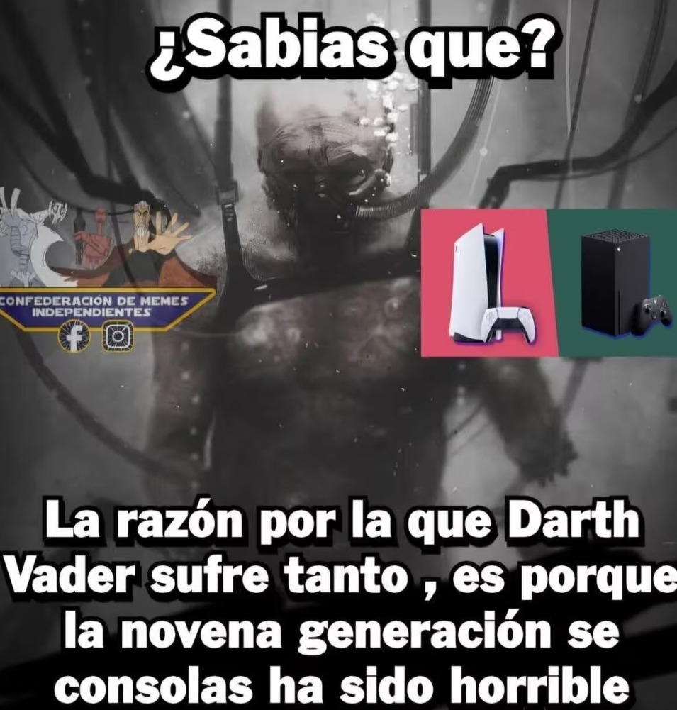 Darth Vader sufre porque la nueva gen de consolas es un meme