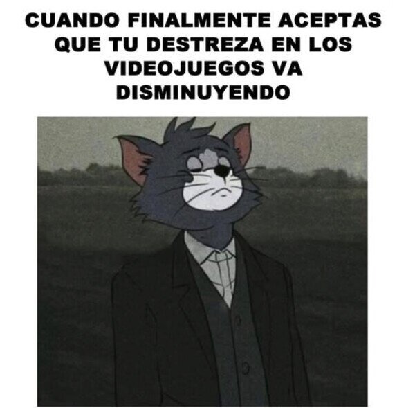 Cuando ya aceptas que tus reflejos gamer están en la tumba - meme