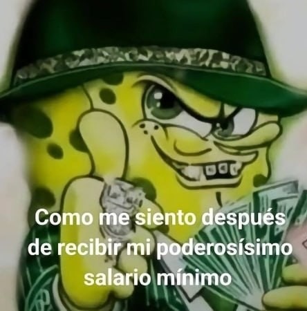 Recibo mi salario mínimo y me siento poderoso... por 10 min - meme