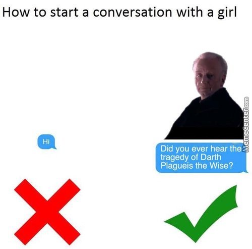 Start conversation witha girl - meme