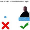 Start conversation witha girl