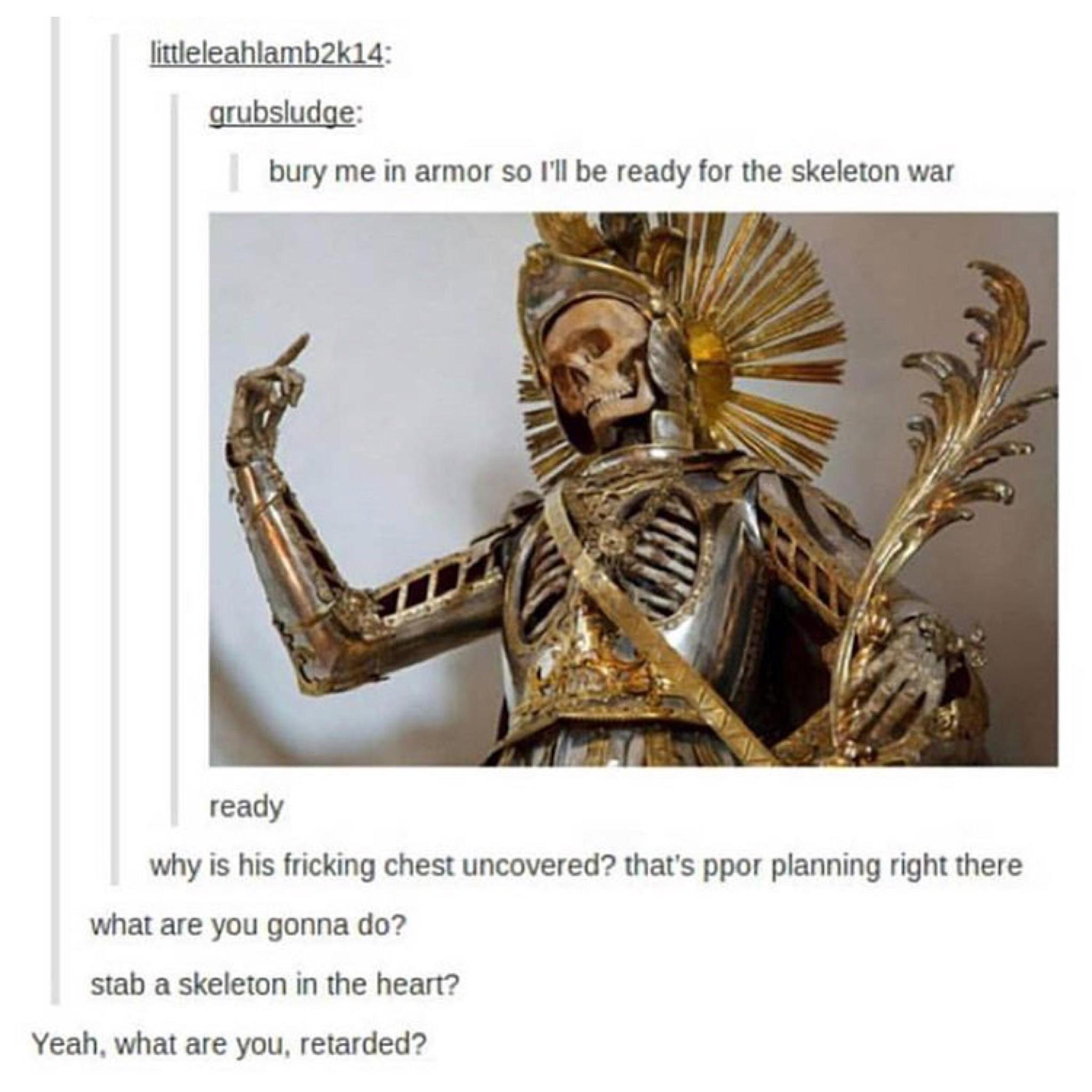 Skeleton war - meme