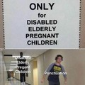 Womw disabled elderly pregnant children shit