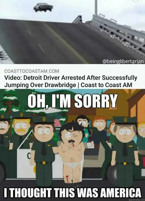 detroit driver jumping over drawbridge meme