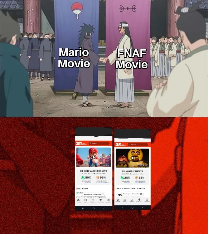 Mario movie and FNAF movie - meme