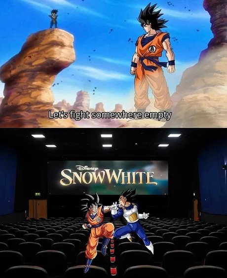 Let's fight at the Snow White live action premier - meme