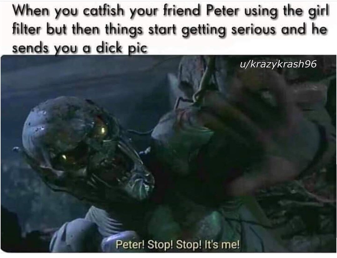 Green goblin threesome meme