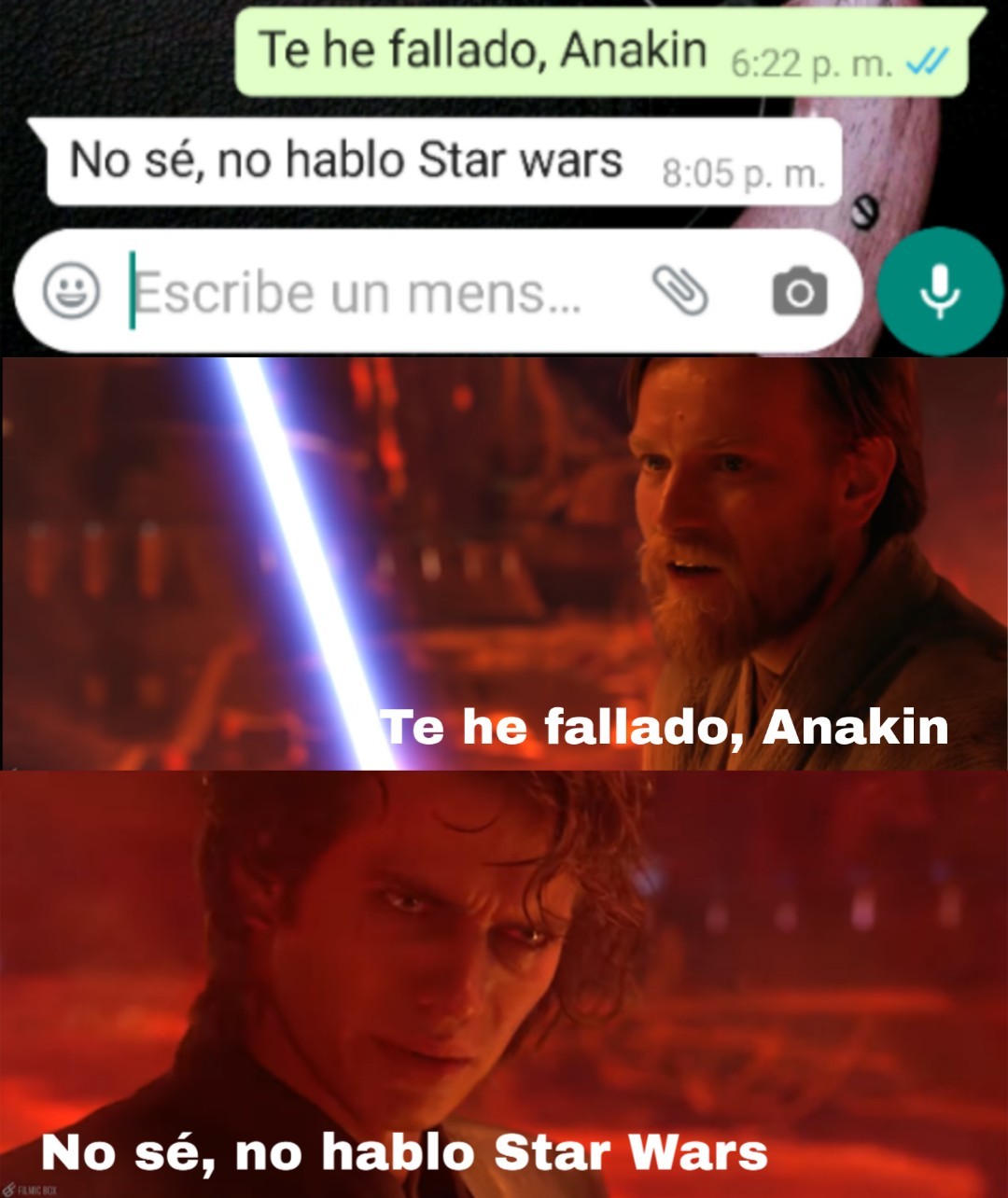 No hablo Star Wars - meme