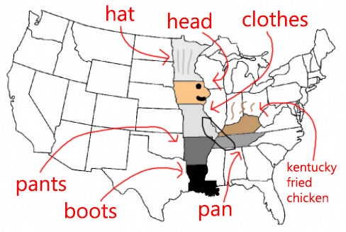 How to find Kentucky in the USA - meme