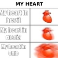 My heart in 3 places