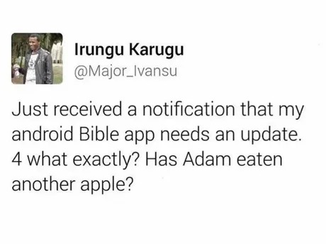 Bible app update - meme