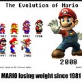 Mario is skinny