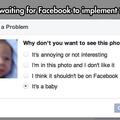 this is seriously needed... all pregnant people get immediately blocked from my newsfeed to prevent this