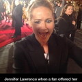 Jennifer Lawrence loves M&M's