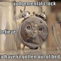 Judgemental clock