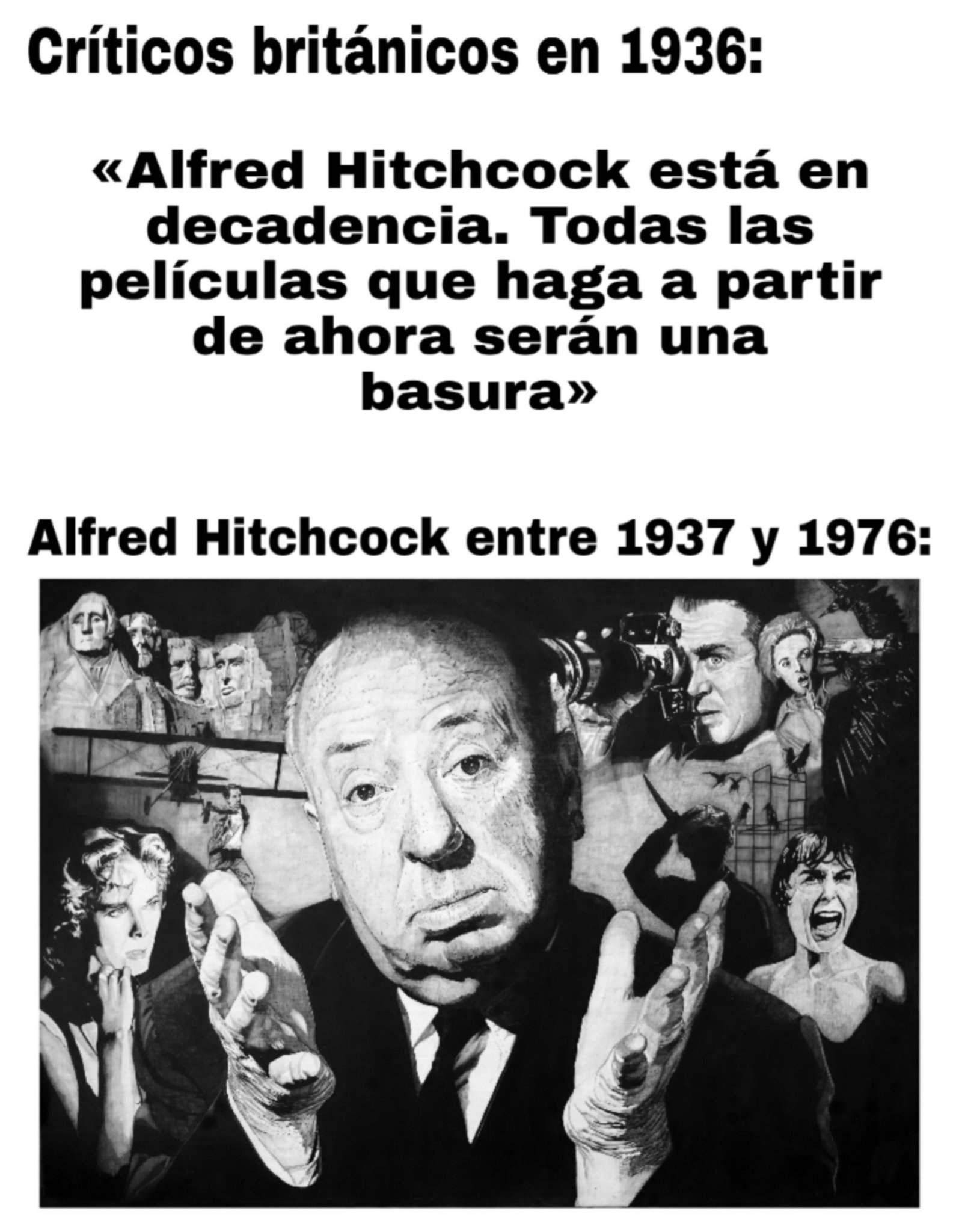 Alfred Hitchcock. Una leyenda - meme