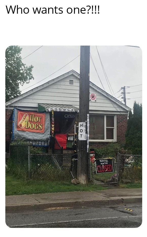 Get yer hot dogs here! - meme