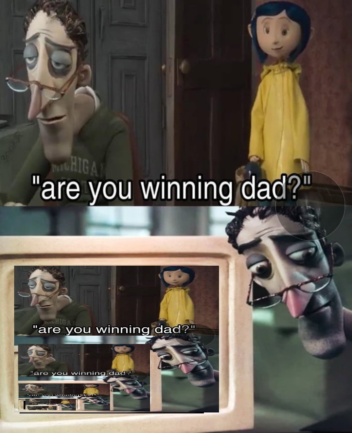 El padre se puso a ver memes de are You winning dad