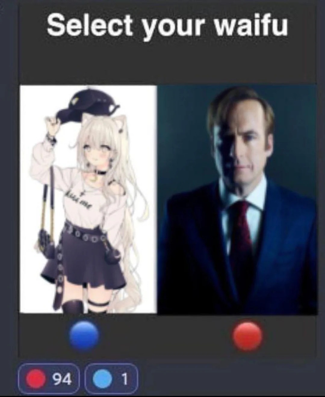 El voto del azul es del staff - meme