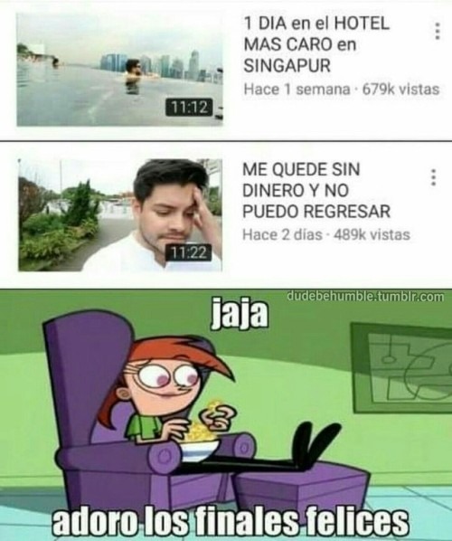 Se quedó sin dinero en Singapur y vivimos pa' ver el final feliz - meme