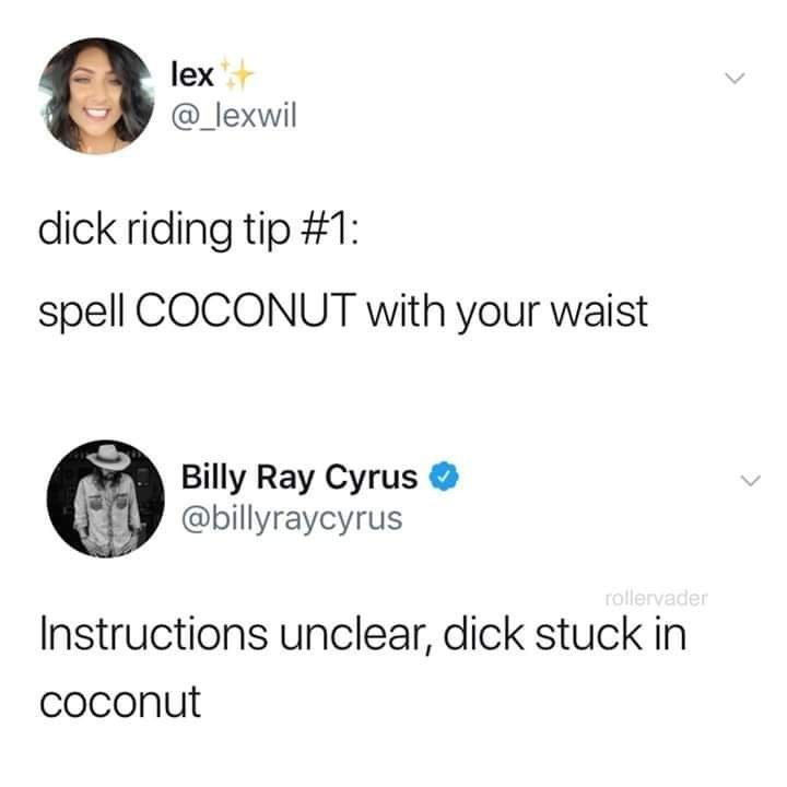 I don't like coconuts - meme