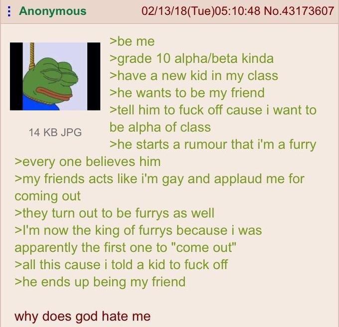 Anon is reluctant furry leader - meme