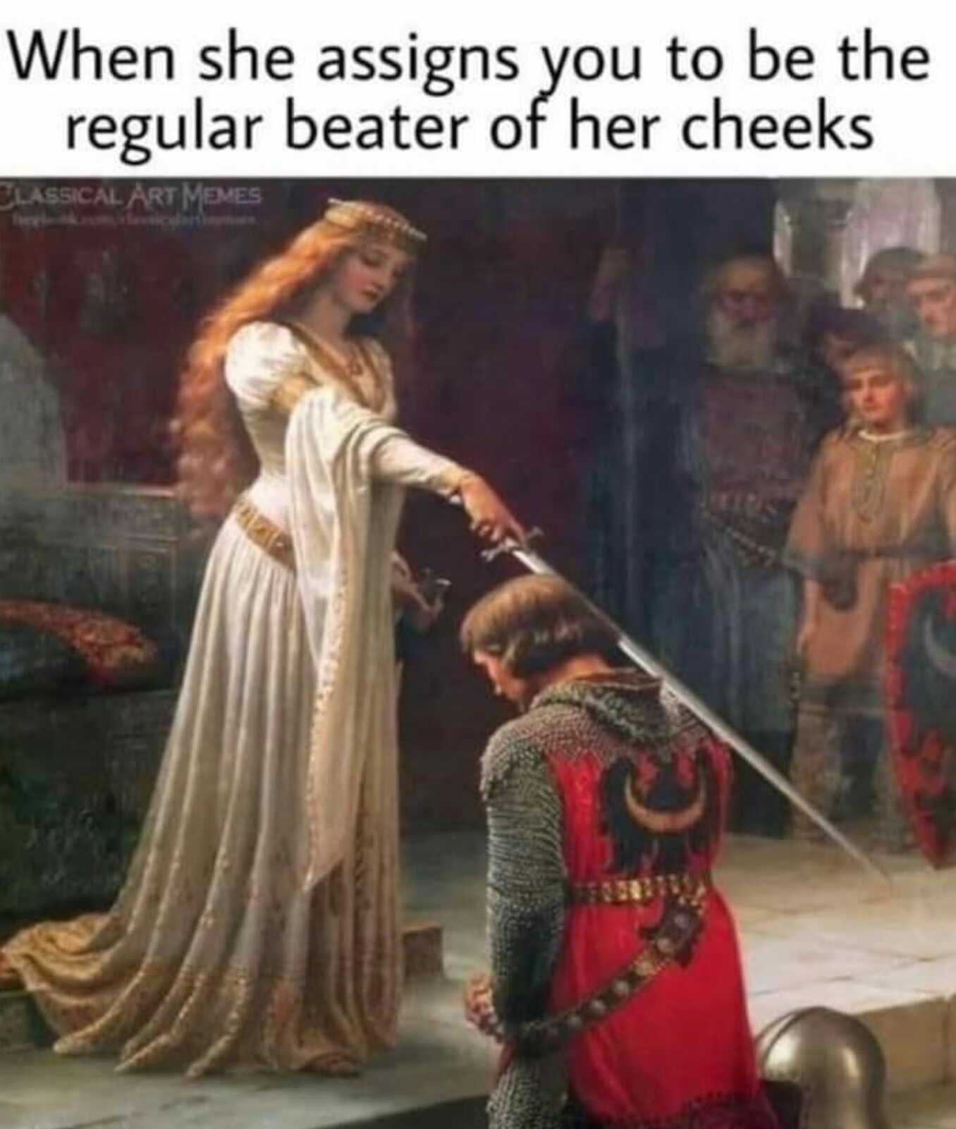 Tis an honour, to become the beater of thy cheeks. - meme
