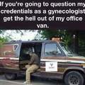 Get out my office van